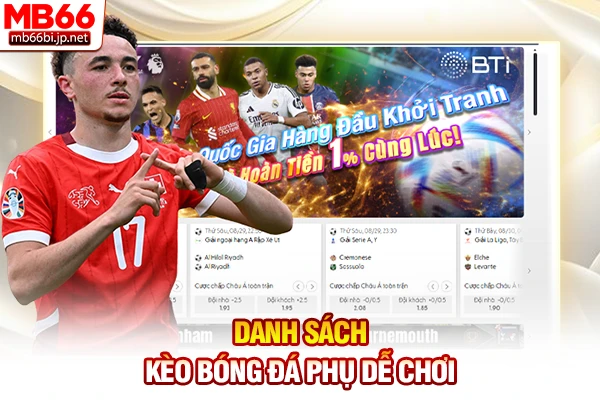 Kèo Bóng Đá - Tổng Hợp Các Loại Hình Cược Chuẩn 24h 4 Danh sách kèo bóng đá phụ dễ chơi