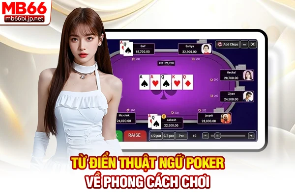 Từ Điển Thuật Ngữ Poker: Giải Mã Những Từ Lóng 2026 3 Từ điển thuật ngữ Poker về phong cách chơi